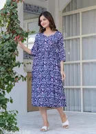 Rayon Kurti for Women, Blue 