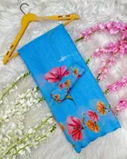 Lien Printed Saree for Women, Blue 