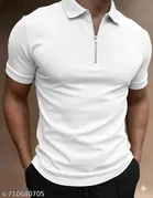 Poly Blend T-shirt for Men, White 