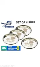 Stainless Steel Dinner Full Plates 