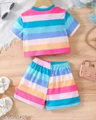 Hosiery Cotton Printed Clothing Set for Kids, Multicolor 