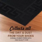 Status Welcome Rubber Pin Stripe Mat 38x58cm Black