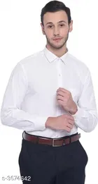 Cotton Blend Solid Full Sleeves Shirt for Men 