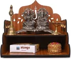 Wooden Premium Ganesh Ji Carved Pattern Temple & Set-Top Box Stand 20X20X22 CM