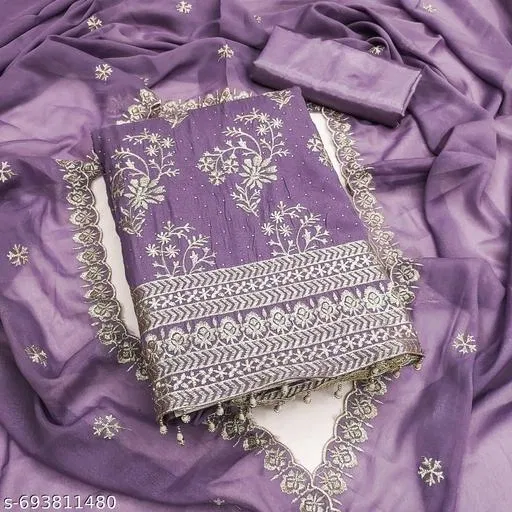 Georgette Punjabi/All Over Suits for Women (Multicolor, Un Stitched)