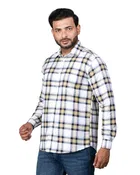 Poly Cotton Full Sleeves Chequered Shirt for Men 