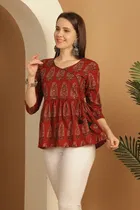 Cotton Printed Top for Women 