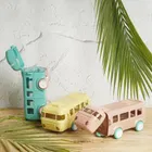 Plastic Bus Shape Sipper Bottle for Kids, Multicolor 