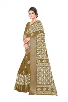 Cotton Flower Printed Saree for Women 