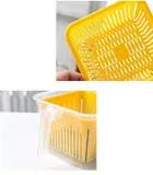 Stackable Storage Containers For Fridge With Removable Drain Bakset 