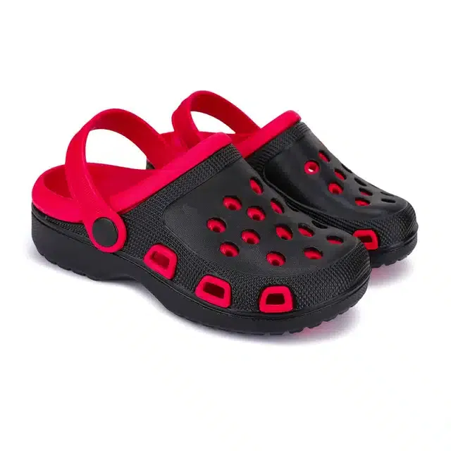 Bersache Slip On Clogs for Boys (Red, 1)