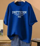 Cotton Printed T-shirt for Women, Blue 