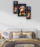 MDF 2 Pcs Designer Wall Painting for Home & Office 
