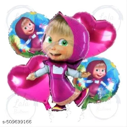 5 Pcs Balloons Decoration Kit, Multicolour, Set of 1