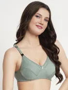 Cotton Blend Solid Non Padded Feeding Bras for Women 