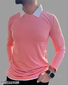 Cotton Blend T-shirt for Men, Pink 