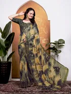 Georgette Printed Saree for Women 