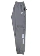 Polyester Solid Trousers for Men (Grey, S)
