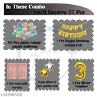 57 Pcs 3rd Birthday Decoration kit, Multicolour, Set of 1