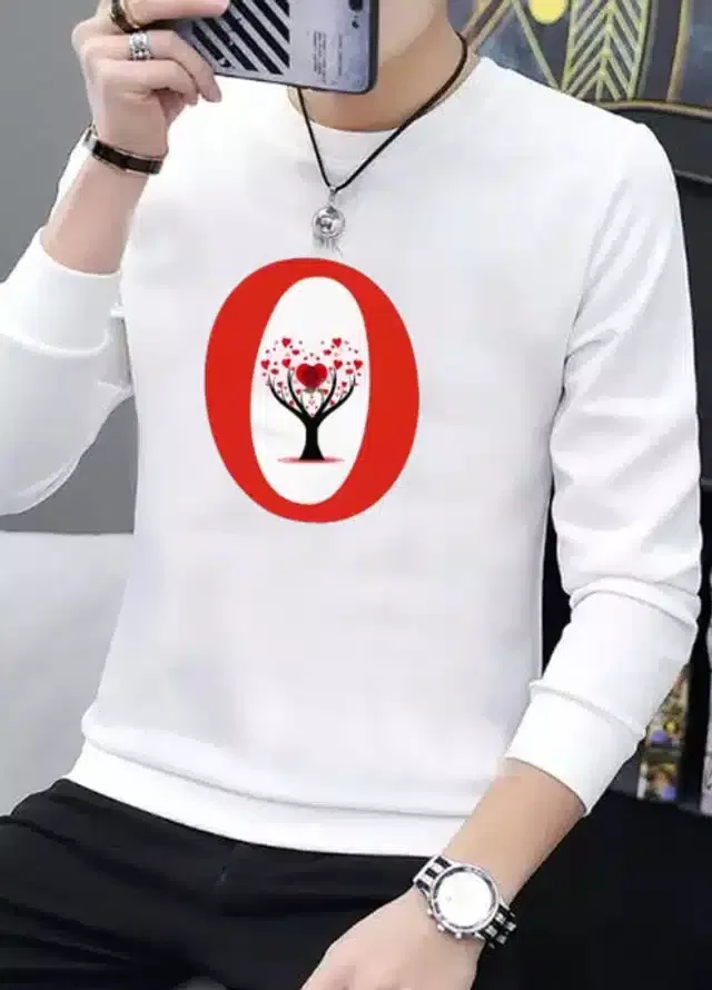 Long Sleeves T-Shirt for Men (White, S)