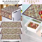 KANUSHI Industries® 1 Pc Fridge Cover for Top with 6 Utility Pockets + 3 Fridge Mats 