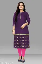 Chanderi Silk Printed Kurti for Women 