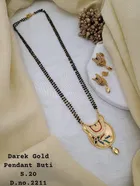 Alloy Mangalsutra with Earrings for Women (Gold, Set of 1)