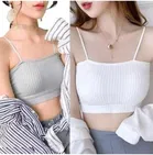 Cotton Blend Lightly Padded Wire Free Sports Bras for Women 