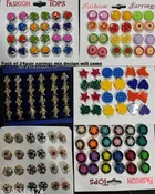 Alloy Stud Earrings for Girls (Multicolor, Set of 24)