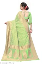 Chanderi Cotton Zari Woven Saree for Women 