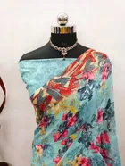 Kanooda Prints Georgette Women Saree With Un-stitched Blouse 