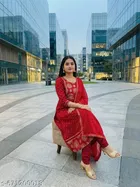 Printed A-line Kurta Set for Women 