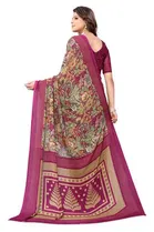 Women Georgette Printed Saree With Unstitched Blouse 