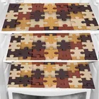 PVC Printed Fridge Top Cover with 3 Pcs Shelf Mats & Handle Cover 