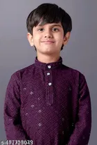 Bandhani Embroidered Rayon Kurta Sets for Girls 
