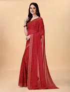Silk Embroideried Saree for Women 