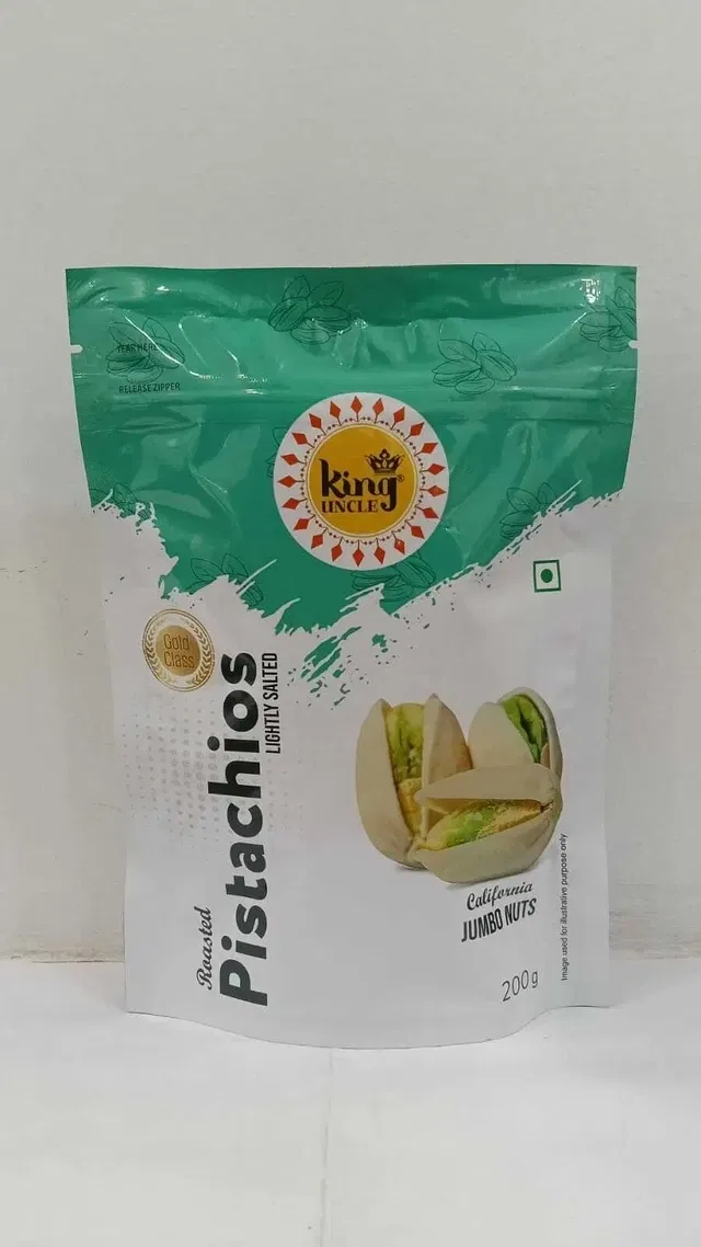 किंग अंकल कैलिफ़ोर्निया पिस्ता (रोस्टेड & लाइटली सॉल्टेड) 200 g