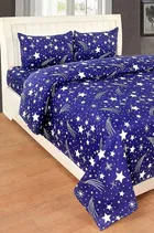 Polycotton Printed Double Bedsheet with 2 Pillow Covers 