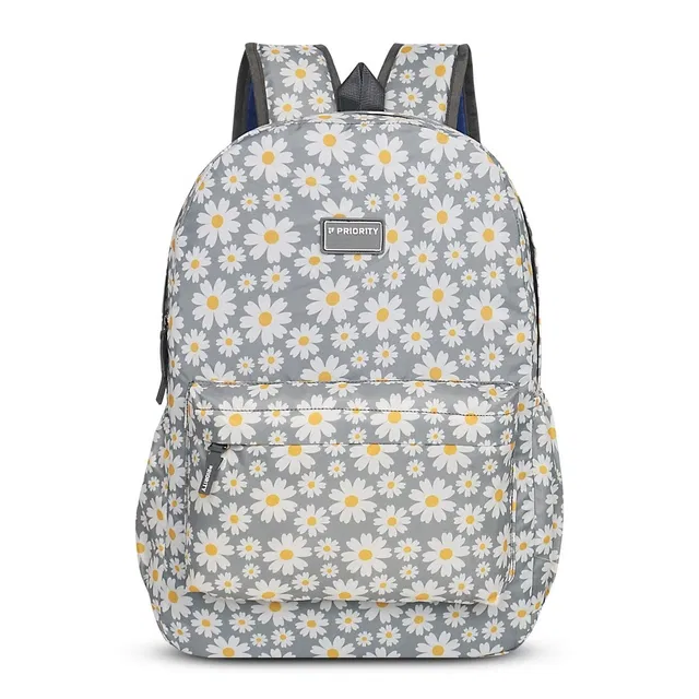 Priority 16 Inch All over Printed Polyester College Backpack For Boys & Girls | Office Bag For Men & Women | Casual Backpack For Unisex - INV16052