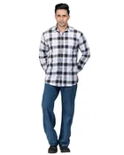 Poly Cotton Full Sleeves Chequered Shirt for Men 