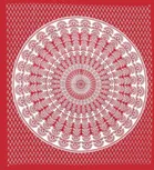 Jaipuri Cotton Double Bedsheet with 2 Pillow Covers | 80x90 Inch | Paisley Red | Traditional Rajasthani Print