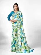 Georgette Printed Saree for Women 