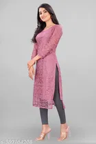 Net Kurti for Women,  Pink  