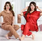 Satin Nightsuit for Women 