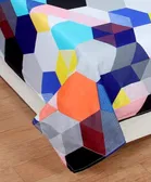 Polycotton Printed Double Bedsheet with Two Pillow Covers 