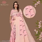 Cotton Linen Zari Woven Saree for Women 