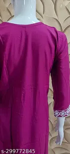 Rayon Slub Printed Kurti for Women 