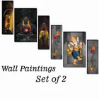 MDF 2 Pcs Designer Wall Painting for Home & Office (Multicolor, 12x18 Inches) (Set of 1)