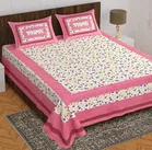 Cotton Rajasthani Jaipuri Double Bedsheet with 2 Pillow Covers 