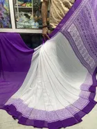 Georgette Applique Saree for Women 